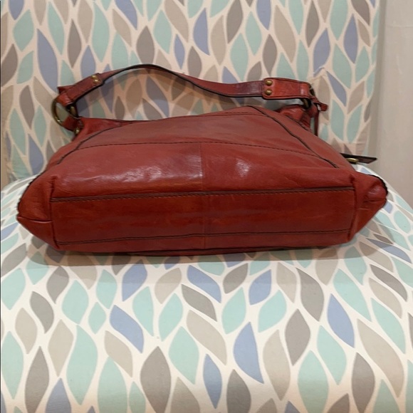 NWOT Fossil Vintage 100% leather burnt Orange bag. - Picture 6 of 11